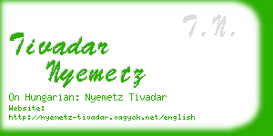 tivadar nyemetz business card